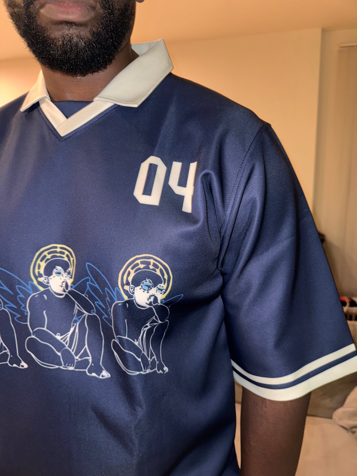 NAVY JERSEY UNISEX SHIRT